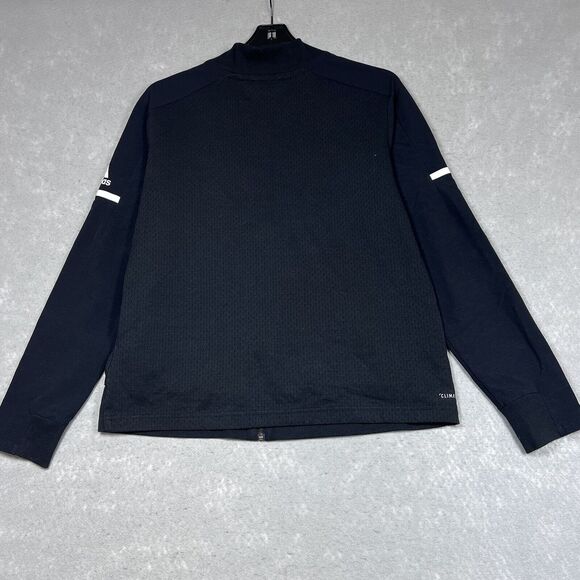 Adidas Jacket Womens Size Large Black White Squad Bomber Climalite CZ0832 - Picture 8 of 15